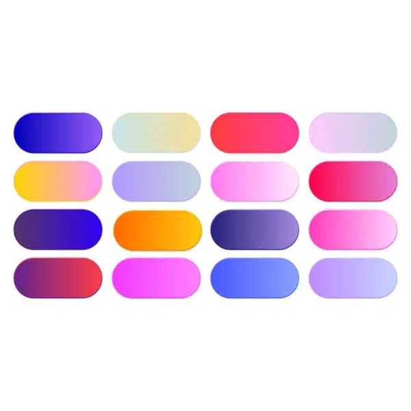 set vibrant gradients swatches buttons 1 فرم سفید آماده کودکانه