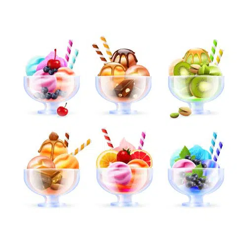 sherbet icecream glass set 1 استیکرهای بستنی ناز_2