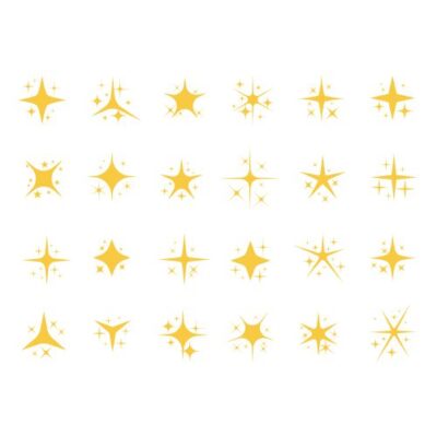 وکتور پک انواع طرح های ستاره آسمانی