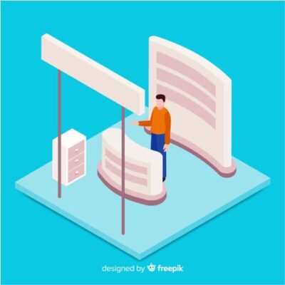 موکاپ طرح پشت صحنه - مجری تلویزیونی