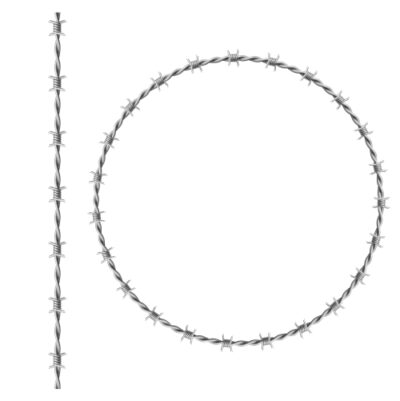 وکتور سیم خاردار گرد تیغ دار