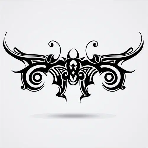 tribal butterfly tattoo 1 انتزاعی-پس زمینه-طراحی-قرمز عمیق