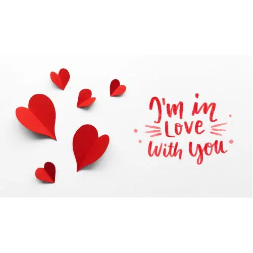valentine s day arrangement with text 1 تصویر با کیفیت پوستر من عاشق تو هستم. پوستر ولنتاین