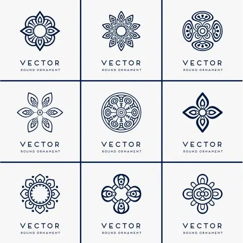 vector ethnic mandala 1 وکتور مجموعه برچسب های فاتزی دخترانه هایلایت برنامه اینستاگرام