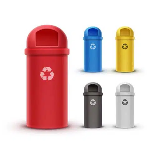 vector set red yellow blue white black recycle bins waste sorting 1 آیکون‌های گل گندمی-روشن-مسطح-زرد-طرح-