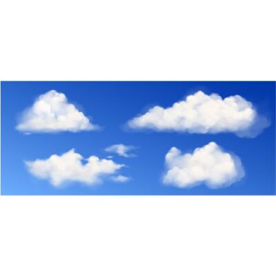 وکتور ابر و آسمان آبی