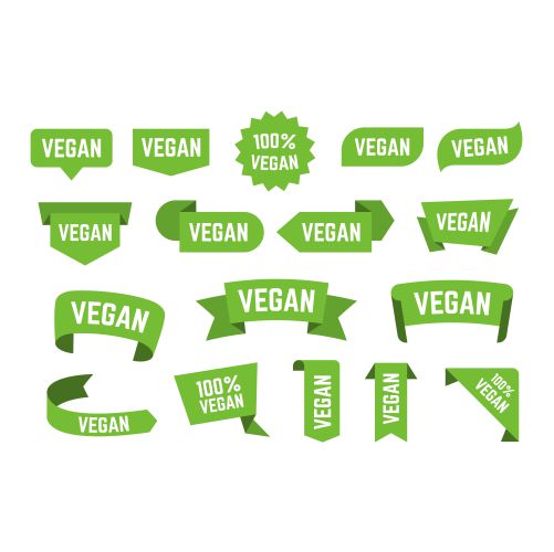 veggie bio diet logos flat icon collection 1 طرح گوشت گاو خام - گوشت خوار