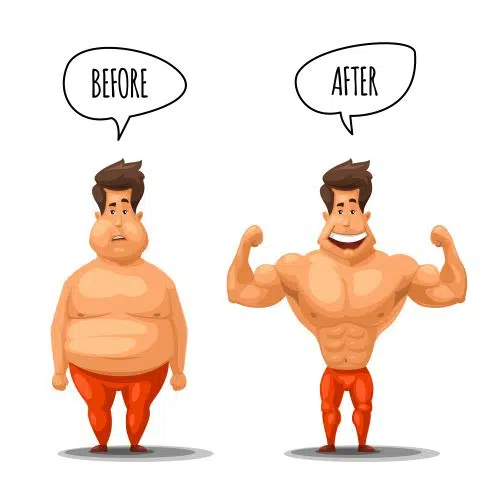 weight loss man before after diet illustration man 1 وکتور و تصویر کاهش وزن قبل و بعد از رژیم لاغری