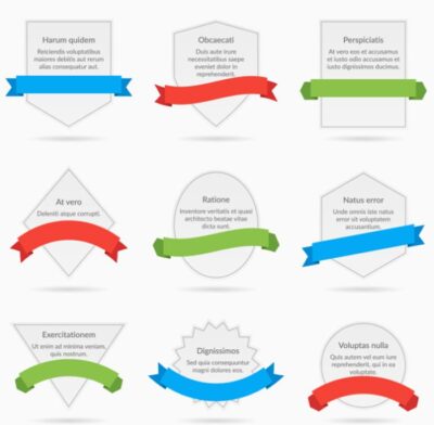 وکتور کارت آماده سفید و ربان - کادر آماده