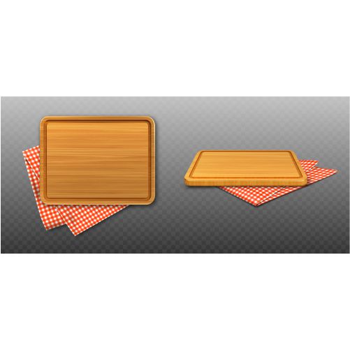 wooden cutting board red plaid tablecloth 1 طرح