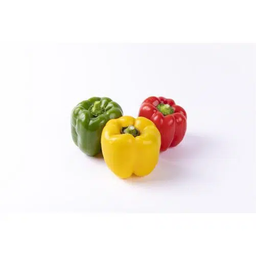 yellow red green bulgarian pepper isolated white table 1 آیکون‌های گل گندمی-روشن-مسطح-زرد-طرح-