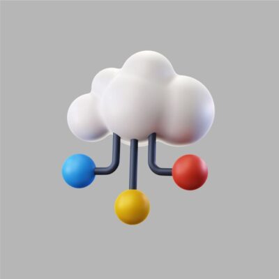 آیکون سه بعدی ذخیره سازی ابری