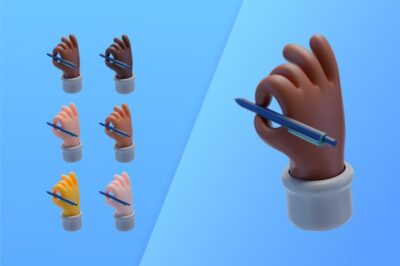 آیکون سه بعدی نوشتن با خودکار