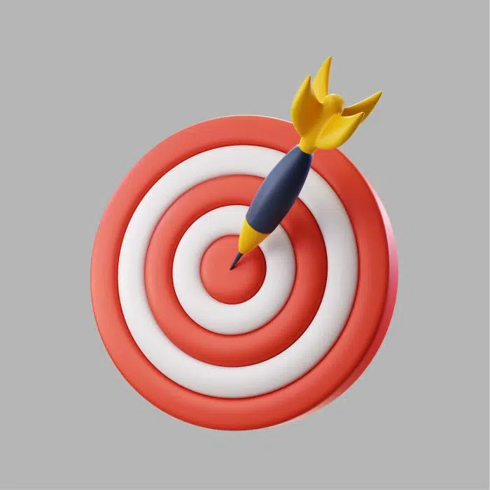 3d dart board target with bullseye arrow آیکون تخته سه بعدی دارت - هدف تیربار