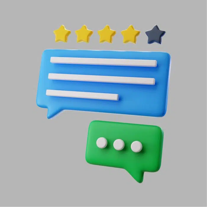 3d online messaging with star rating طرح ایکون