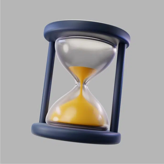 3d transparent hourglass طرح ایکون