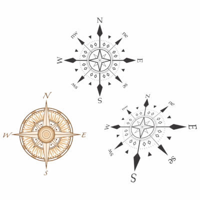 طرح وکتور قطب نما - جهات سنج