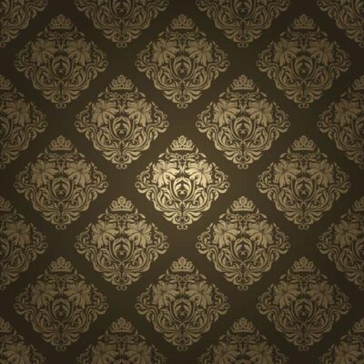 طرح وکتور تاج و گل و برگ کاغذ دیواری - بک گراند