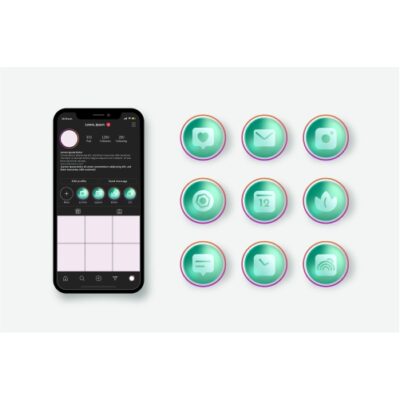 وکتور مجوعه ایکون های تجاری برای هایلایت اینستاگرام