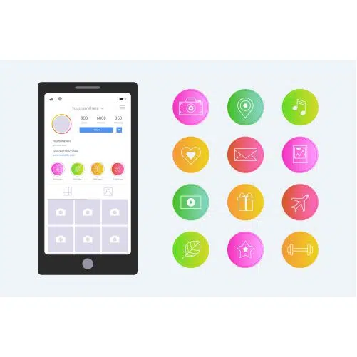 gradient instagram highlights collection 7 1 پکیج ایکون هایلایت های فانتزی دخترانه -2021