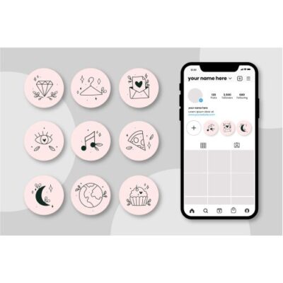 پکیج برچسب هایلایت های فانتزی دخترانه -2021