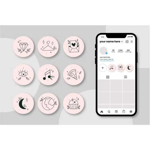hand drawn instagram highlights collection 10 1 تصویر