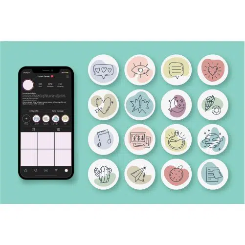 hand drawn instagram highlights collection 3 1 تصویر