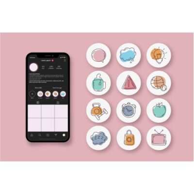 وکتور تصاویر مخصوص هایلایت های اینستاگرام