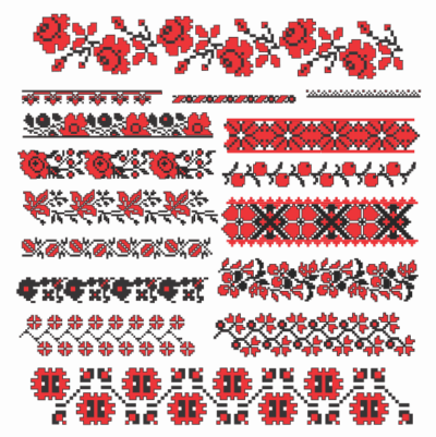 طرح وکتور حاشیه و لبه و کناره - نقوش قدیمی