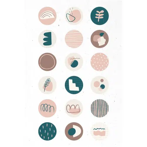 minimal doodle social story highlights icon set 1 تصویر