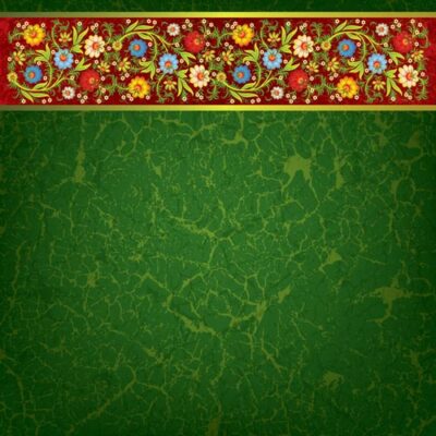 طرح وکتور حاشیه سنگ گل و برگ - طرح بک گراند