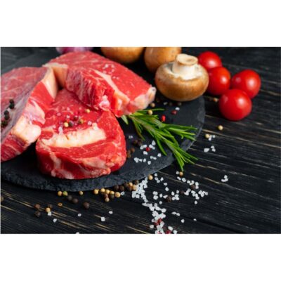 عکس با کیفیت گوشت و سبزیحات معطر - سینی سنگی - 9