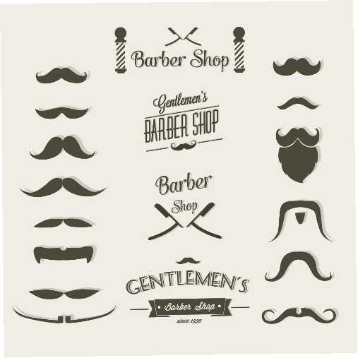 barber shop 1 وکتور لوگو و آرم آرایشگاه مردانه - لوگو باربر شاپ