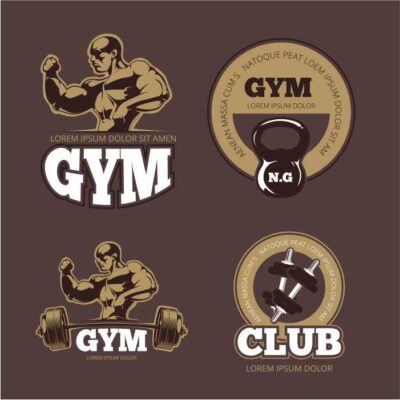 طرح وکتور بدنسازی - نماد های بدنسازی