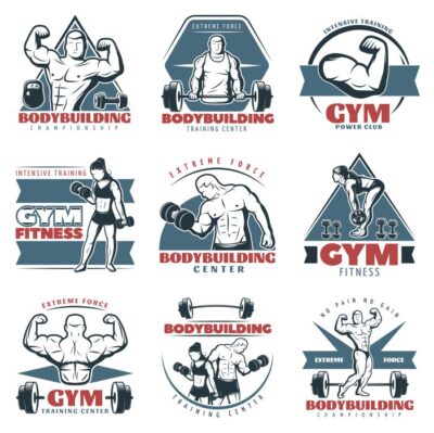 طرح ست آرم لوگو بدنه ساختمانی رنگی