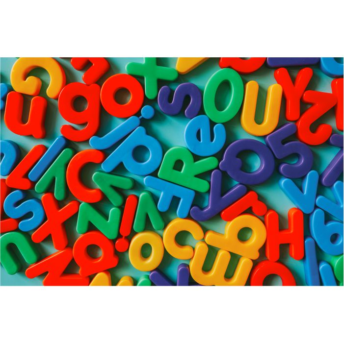 colorful alphabet letters table 1