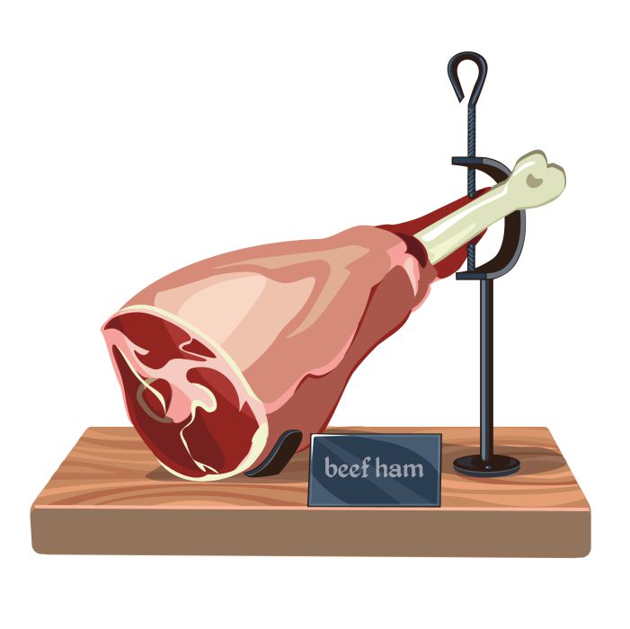 colorful beef meat ham template 1 پوستر-با-زنارت-نقش-خروس