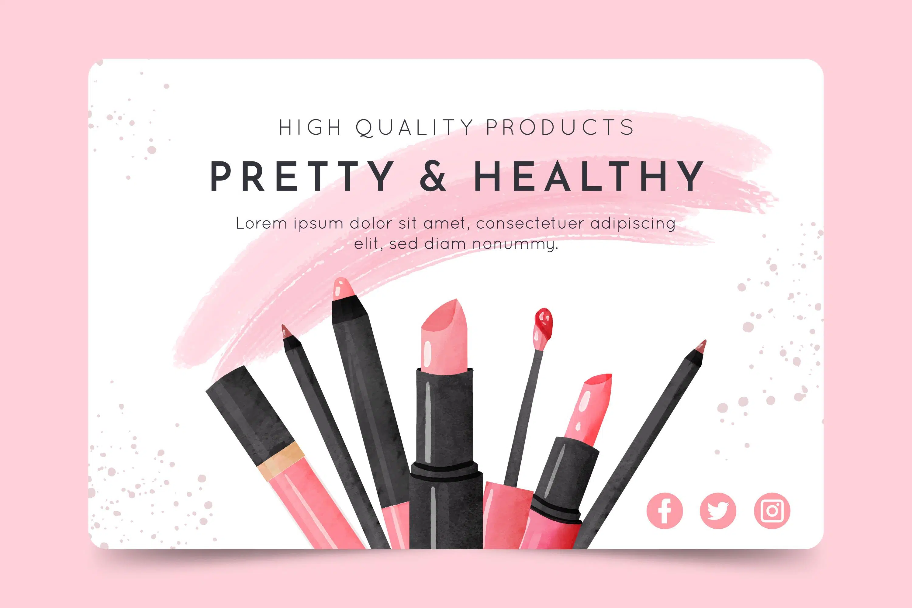 cosmetic banner template 1 ست وکتور تتو فشن