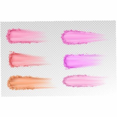 طرح نمونه رنگ سایه چشم - پودر خشک - پوست - براش