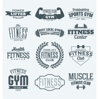 ست طرح وکتور لوگو فیتنس