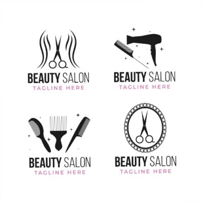 ست وکتور لوگو و آرم آریشگاه زنانه