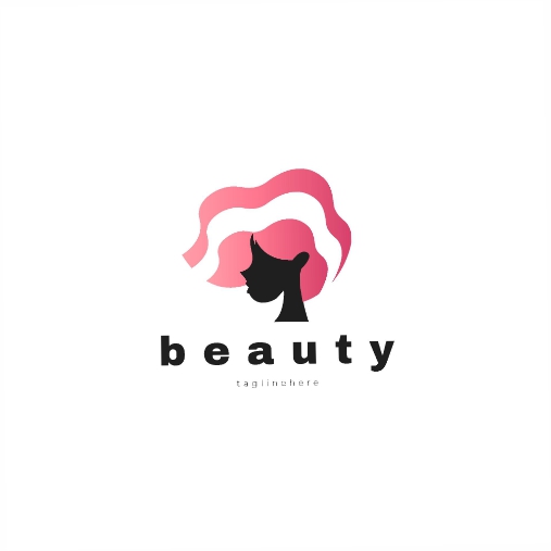 gradient beauty salon logo 1 طرح ایکون