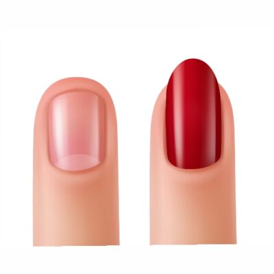 طرح سه بعدی ناخن با لاک - ناخن بدون لاک