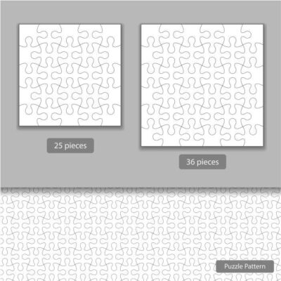 طرح وکتور پازل با 25 و 36 قطعه