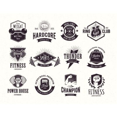 طرح وکتور مجموعه ای از نمادهای یکپارچه