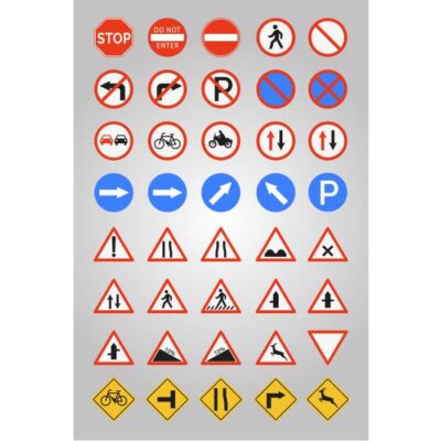 طرح وکتور ست - نماد جاده