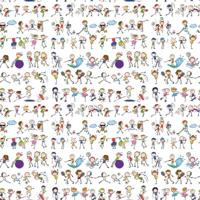 طرح وکتور ست یکپارچه ورزشکار