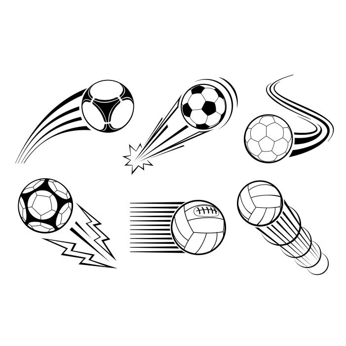 soccer football balls labels emblems 1 وکتور زمین فوتبال سبز