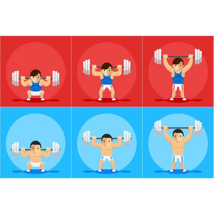 weightlifting animation character sport training barbell strength order manual 1 طرح انمیمیشن وزنه برداری - شخصیت ورزشکار -آموزش - هالتر - قدرت - دستورالعمل