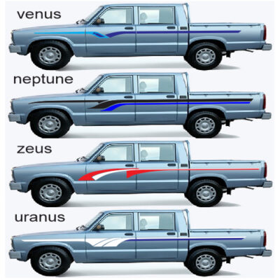 برچسب بدنه وانت مزدا 2000 در 4طرح مختلف